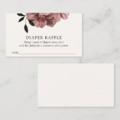 秋エレガントフローラベビーオムツラッフルチケット  エンクロージャーカード (正面/裏面)
