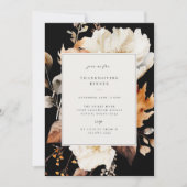 秋エレガントフローラ感謝祭ディナーパーティー 招待状 (正面)