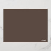 秋エレガントフローラ感謝祭ディナー金ゴールド 箔招待状ポストカード (裏面)