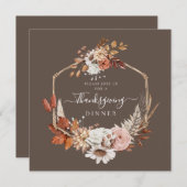 秋エレガントフローラ感謝祭ディナー 招待状 (正面/裏面)