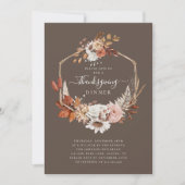 秋エレガントフローラ感謝祭ディナー 招待状 (正面)