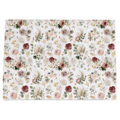 秋エレガントフローラ抱き枕ブライダルシャワー ラージペーパーバッグ (正面)