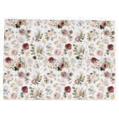 秋エレガントフローラ抱き枕ブライダルシャワー ラージペーパーバッグ (裏面)