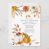 秋エレガントフローラ秋ブライダルシャワーI 招待状 (正面)