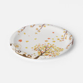 秋エレガントフローラ結婚コレクション ペーパープレート (アングル)