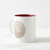 秋エレガントブライダルシャワーマグとドレスグラフィック ツートーンマグカップ (正面左)