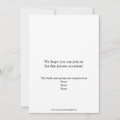 秋エレガントブライダルシャワー招待 招待状 (裏面)