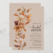 秋エレガントブライダルシャワー招待 招待状 (正面/裏面)
