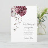 秋エレガントブルゴーニュフローラ結婚ズ 招待状 (スタンド正面)