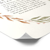 秋エレガントベイビーシャワー深夜おむつ ポスター (角)