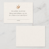 秋エレガントベビーシャワーおむつラッフルチケット エンクロージャーカード (正面/裏面)