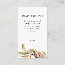 秋エレガントベビーシャワーおむつラッフルチケット エンクロージャーカード