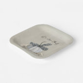 秋エレガントホワイトパンプキンサンクスギビング ペーパープレート (傾斜あり)