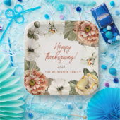 秋エレガントムームフローラ感謝祭紙プレート ペーパープレート (パーティー)