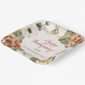 秋エレガントムームフローラ感謝祭紙プレート ペーパープレート (傾斜あり)