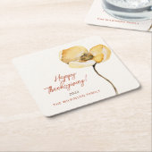 秋エレガントムームフローラ感謝祭 スクエアペーパーコースター (アングル)