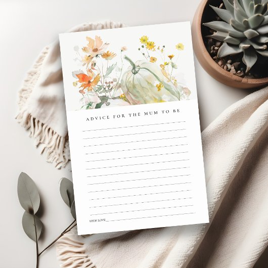 秋エレガントワイルドフラワーパンプキンベビーシャワーアドバイス