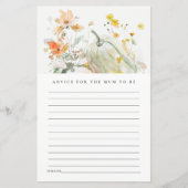 秋エレガントワイルドフラワーパンプキンベビーシャワーアドバイス (正面)