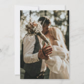 秋エレガントワイルドフラワーフローラ水彩写真 招待状 (裏面)