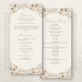 秋エレガントワイルドフラワー結婚式 プログラム