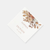 秋エレガント冬フローラ結婚式の引き出物ナプキ スタンダードカクテルナプキン (角)