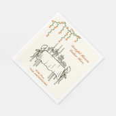 秋エレガント感謝祭の友達ディナー スタンダードランチョンナプキン (角)