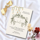 秋エレガント感謝祭の友達ディナー 招待状