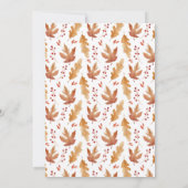 秋エレガント感謝祭フォトカード シーズンカード (裏面)