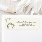 秋エレガント感謝祭差出人住所 ラベル (インサイチュ)