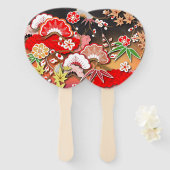 秋エレガント日本のの着物 ハンドファン (正面&裏面)