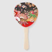 秋エレガント日本のの着物 ハンドファン (裏面)