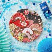 秋エレガント日本のの着物 ペーパープレート (パーティー)