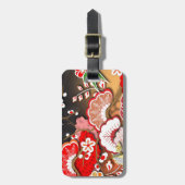秋エレガント日本のの着物 ラゲッジタグ (正面縦)