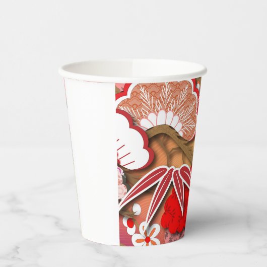秋エレガント日本のの着物 紙コップ (左)