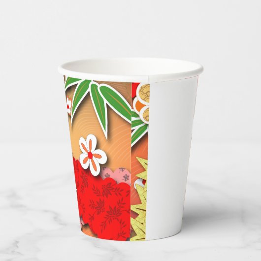 秋エレガント日本のの着物 紙コップ (右)