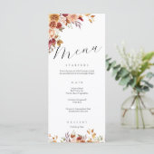 秋エレガント植物学フローラ結婚のメニュー メニュー (スタンド正面)