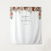 秋エレガント植物学フローラ結婚の背景 タペストリー (正面)