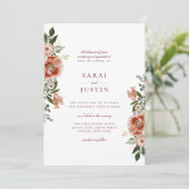 秋エレガント植物学フローラ結婚式招待状 招待状 (スタンド正面)