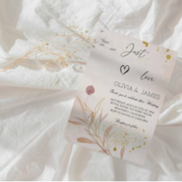 秋エレガント植物学ブライダルシャワーパーティー 招待状