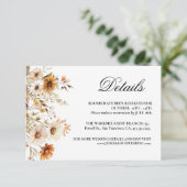 秋エレガント植物野結婚花 出欠カード (スタンド正面)
