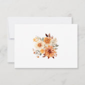 秋エレガント水彩出欠結婚カード 出欠カード (裏面)