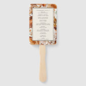 秋エレガント水色フローラ結婚式 プログラム ハンドファン (裏面)