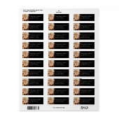 秋エレガント水色結婚差出人住所L ラベル (フルシート)