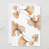 秋エレガント焦げオレンジフローラ結婚ズ 招待状 (裏面)