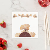 秋エレガント燃えたオレンジ色のフローラ結婚の夕食 スタンダードカクテルナプキン (インサイチュ)