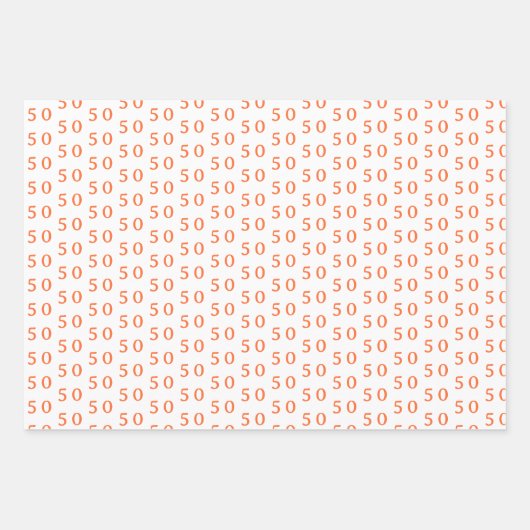 秋エレガント秋の水の色フローラ50誕生日 ラッピングペーパーシート (正面3)