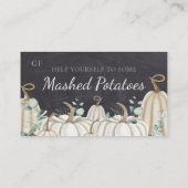 秋エレガント秋イベントケータリングディッシュプレイスカード プレイスカード (裏面)