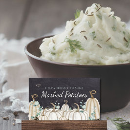 秋エレガント秋イベントケータリングディッシュプレイスカード プレイスカード