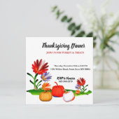 秋エレガント秋カボチャフローラ感謝祭 招待状 (スタンド正面)