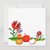 秋エレガント秋カボチャフローラ感謝祭 招待状 (裏面)